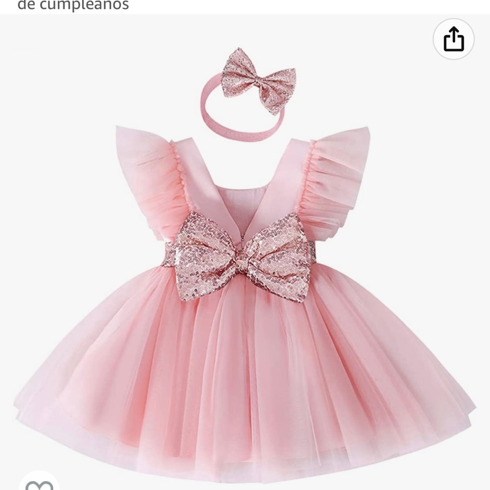 Princes dress in color rose gold size 9-18 months
